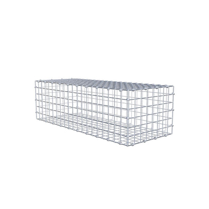Gabione 100 cm x 30 cm x 40 cm (L x H x T), Maschenweite 5 x 5 cm, Spiralring