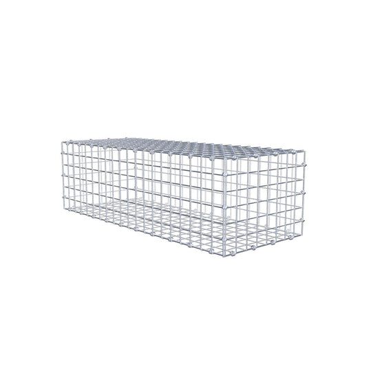 Gabione 100 cm x 30 cm x 40 cm (L x H x T), Maschenweite 5 x 5 cm, Spiralring
