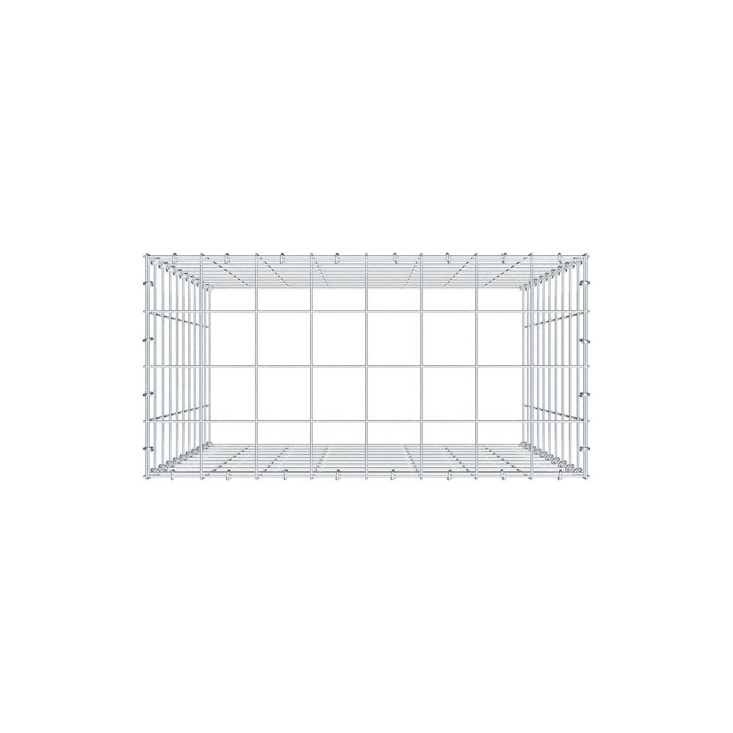 Gabbione aggiuntivo di tipo 3 100 cm x 80 cm x 40 cm (L x H x P), maglia 10 cm x 10 cm, anello a C