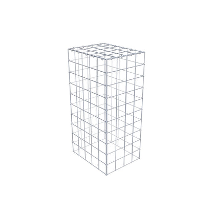 Typ 3 påbyggnadsgabion 100 cm x 50 cm x 40 cm (L x H x D), maskstorlek 10 cm x 10 cm, C-ring