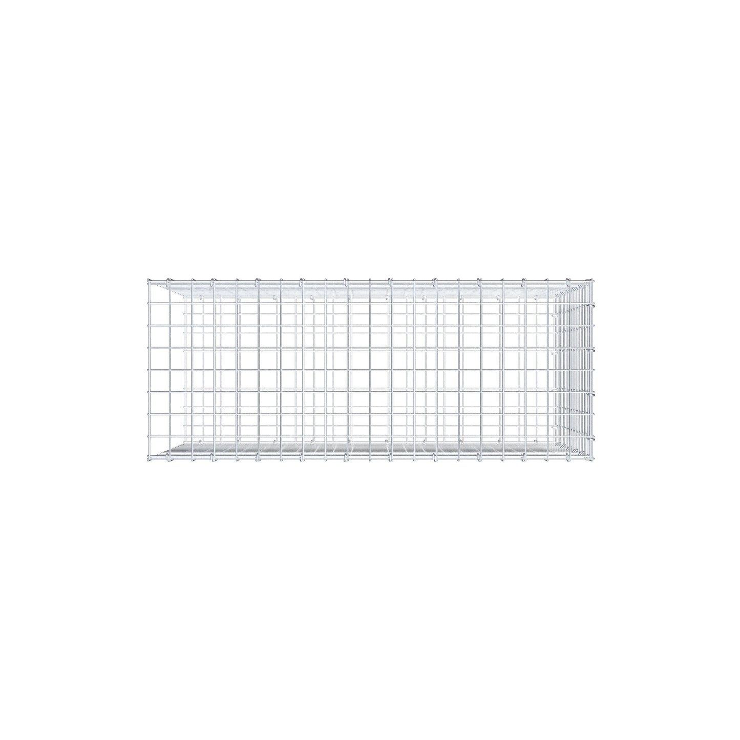 Fourche rapportée type 2 100 cm x 60 cm x 40 cm (L x H x P), mailles 5 cm x 5 cm, anneau C