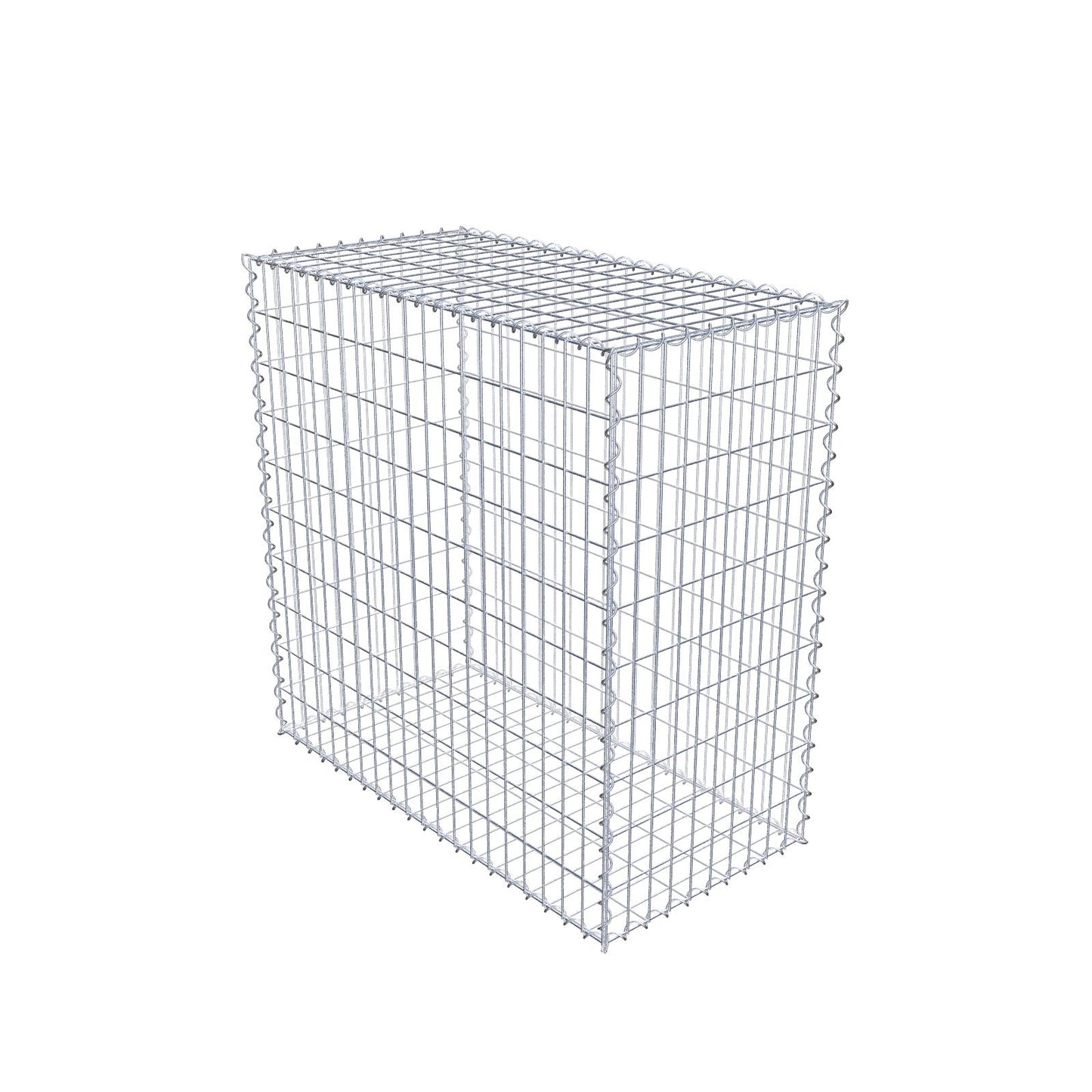 Juego de 2 gaviones de 100 cm x 100 cm x 50 cm (largo x alto x fondo), malla de 5 x 10 cm, en espiral