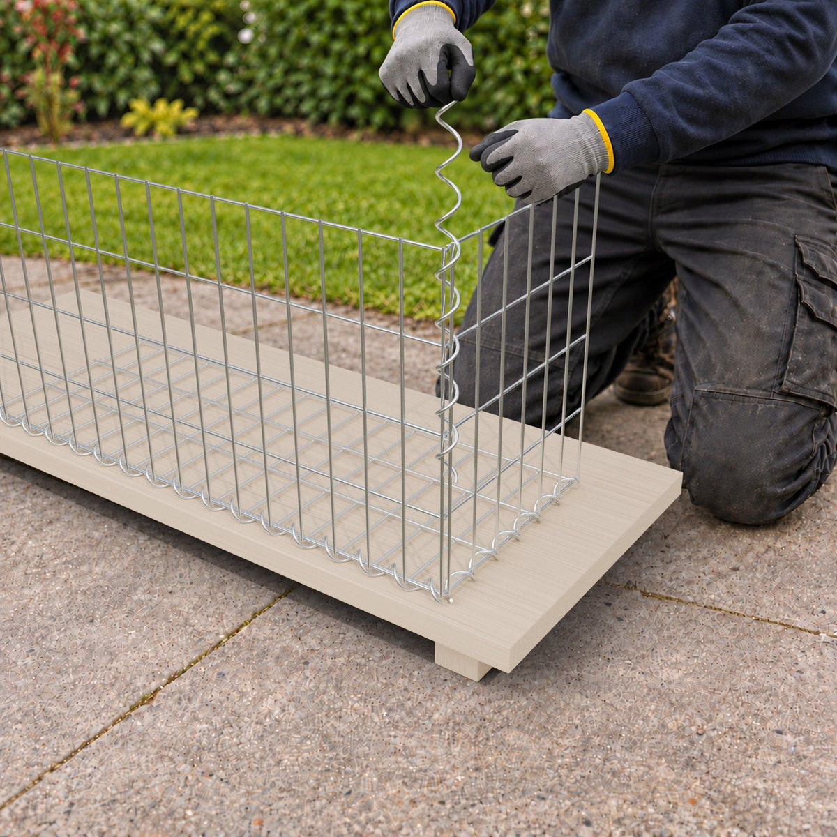 Gabion 80 cm x 40 cm x 30 cm (L x H x P), mailles 5 cm x 10 cm, spirale