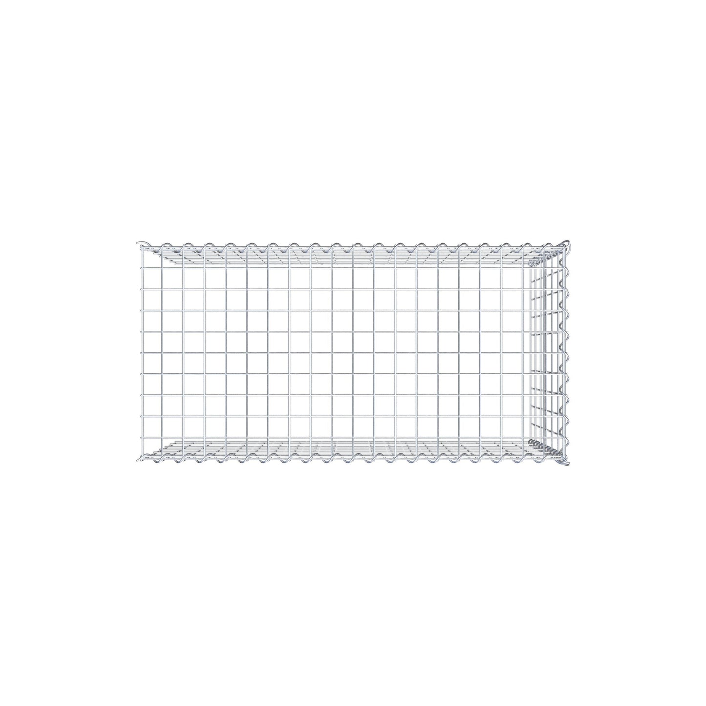 Gabião tipo 4 100 cm x 60 cm x 50 cm (C x A x P), malhagem 5 cm x 10 cm, espiral