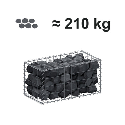 Gabião 80 cm x 40 cm x 40 cm (C x A x P), malhagem 10 cm x 10 cm, espiral