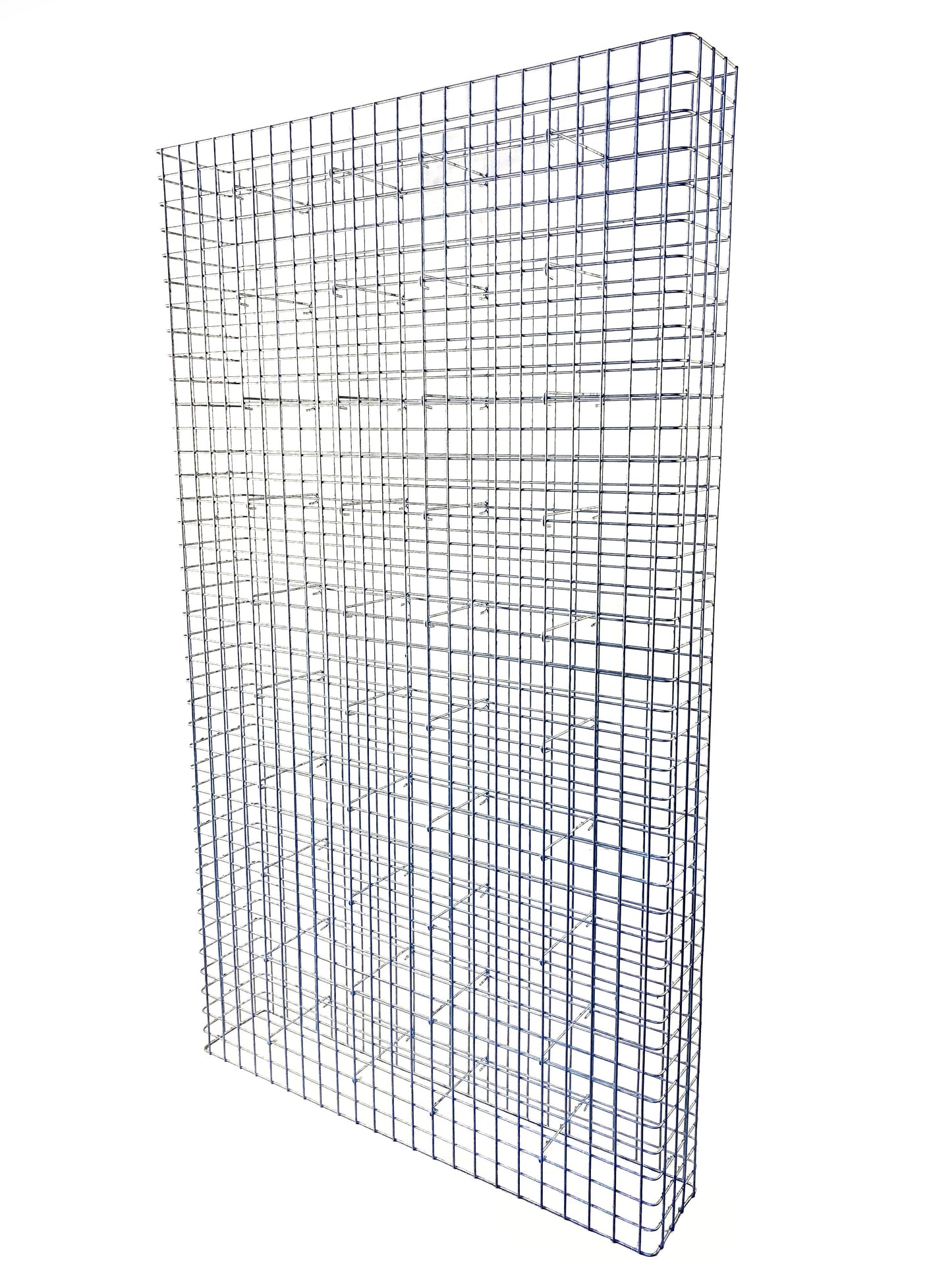 Gabião galvanizado a quente 117 cm x 200 cm x 22 cm, malhagem 5 cm x 5 cm, totalmente soldado