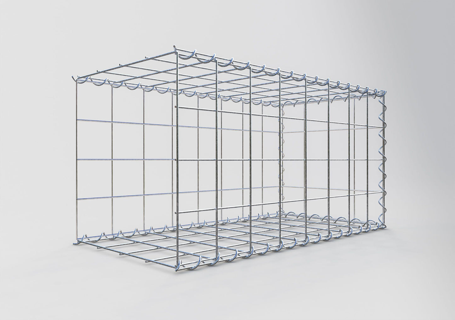 Anbaugabione Typ 2 80 cm x 40 cm x 40 cm (L x H x T), Maschenweite 10 cm x 10 cm, Spirale