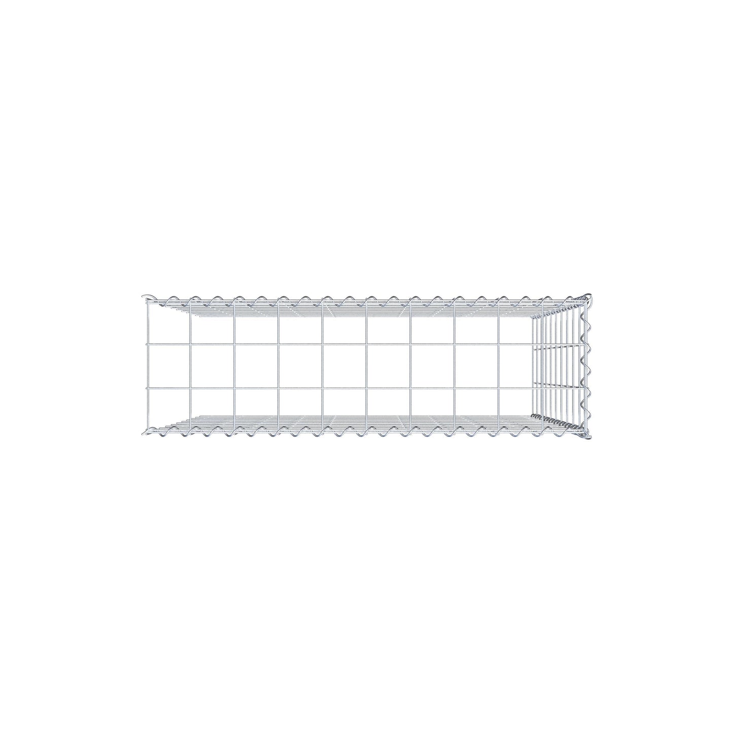 Gabião Tipo 4 100 cm x 100 cm x 30 cm (C x A x P), malhagem 10 cm x 10 cm, espiral