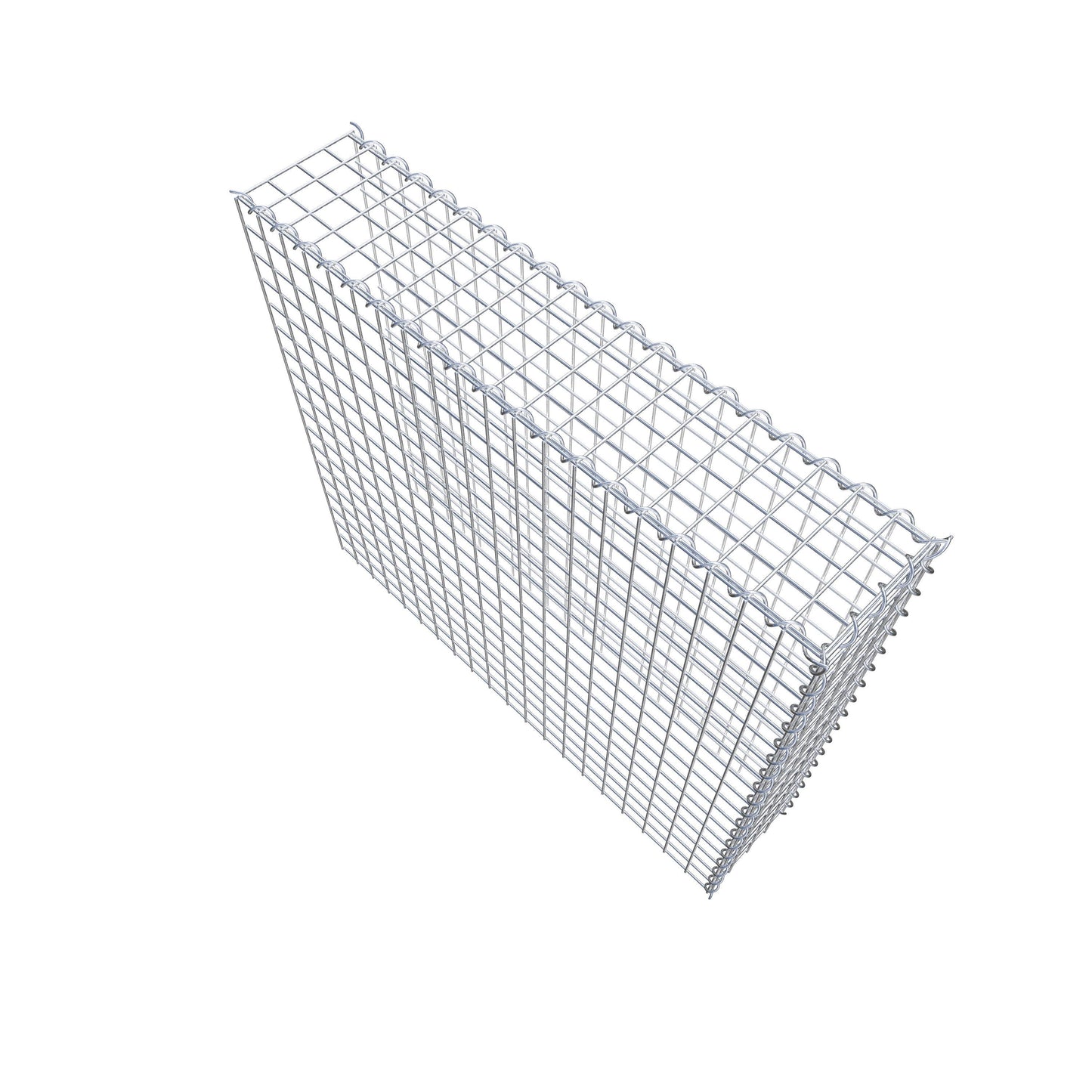Gabbione aggiuntivo tipo 4 100 cm x 90 cm x 20 cm (L x H x P), dimensione maglia 5 cm x 5 cm, a spirale