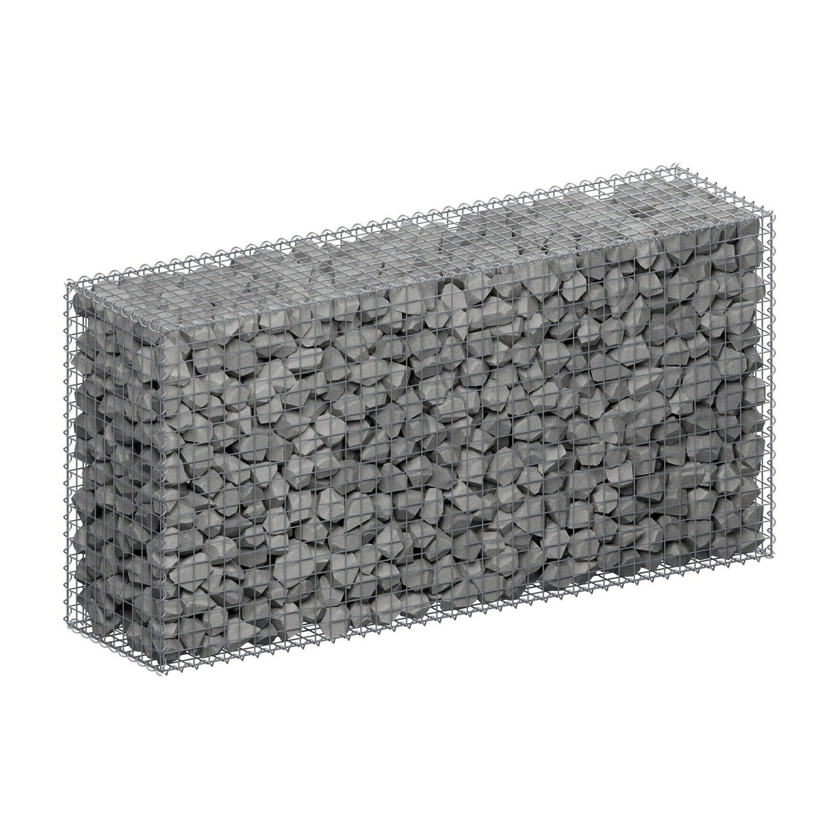 Gabion 200 cm x 100 cm x 50 cm (L x H x P), mailles 5 cm x 5 cm, spirale