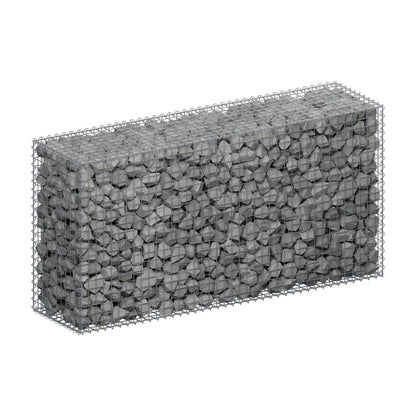 Gabion 200 cm x 100 cm x 50 cm (L x H x P), mailles 5 cm x 5 cm, spirale
