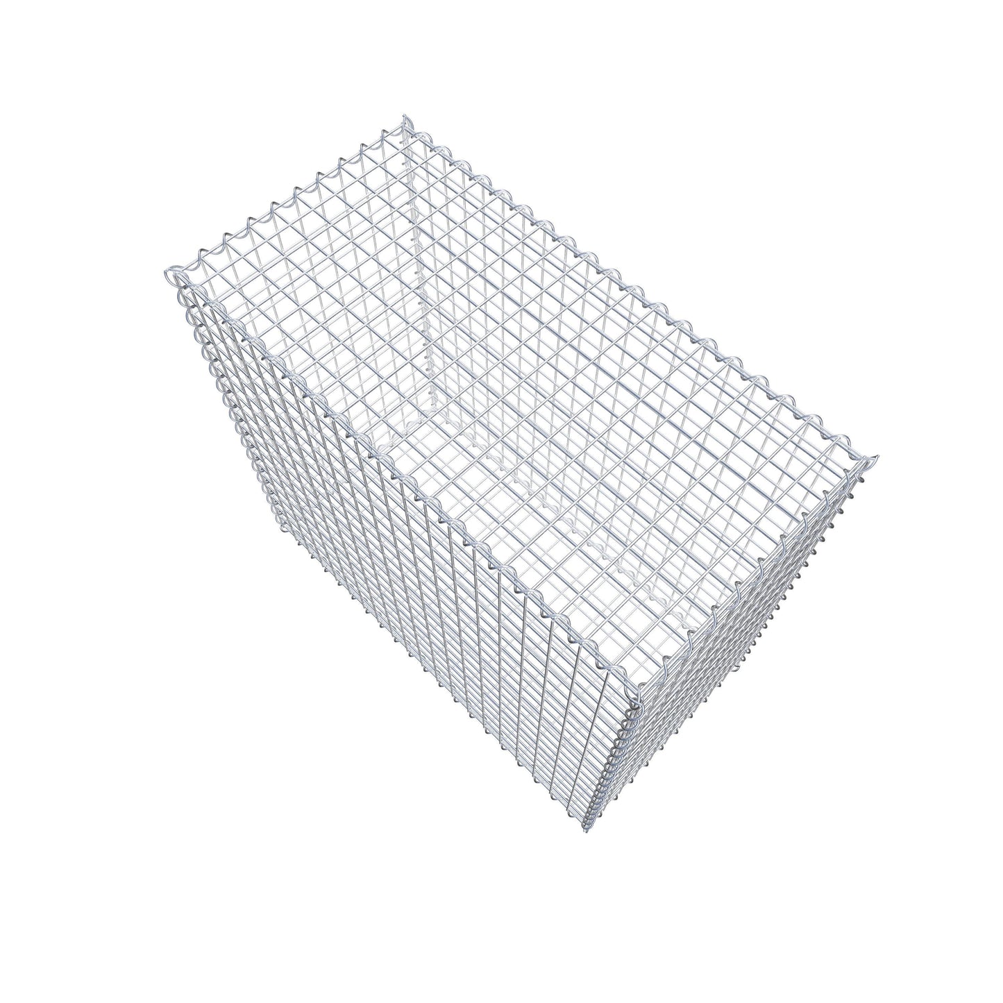 Schanskorf 100 cm x 90 cm x 50 cm (L x H x D), maaswijdte 5 cm x 5 cm, spiraalvormig