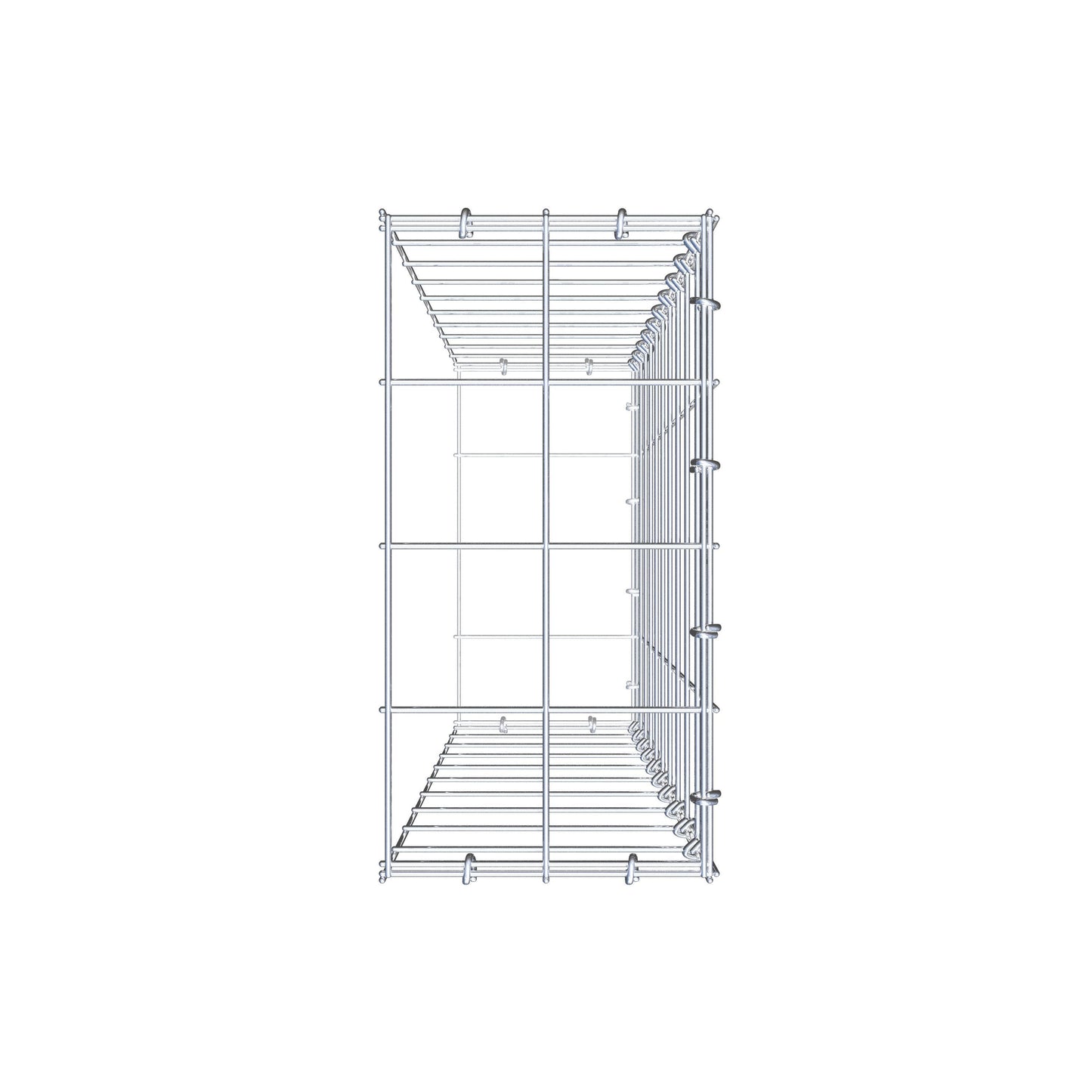 Fourche rapportée type 2 100 cm x 20 cm x 40 cm (L x H x P), mailles 10 cm x 10 cm, anneau C