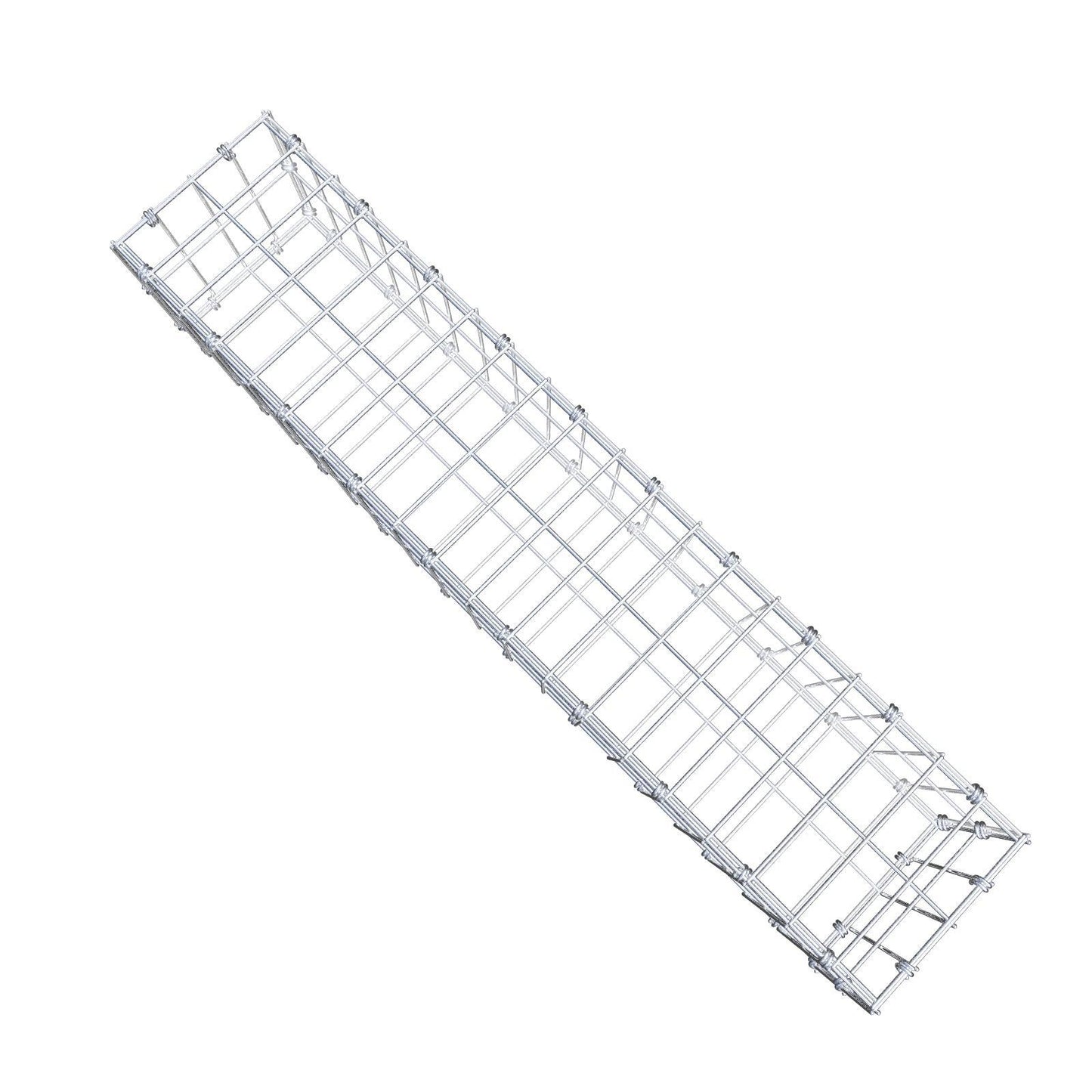 Gabion 100 cm x 20 cm x 20 cm (L x H x P), mailles 5 x 10 cm, anneau en spirale