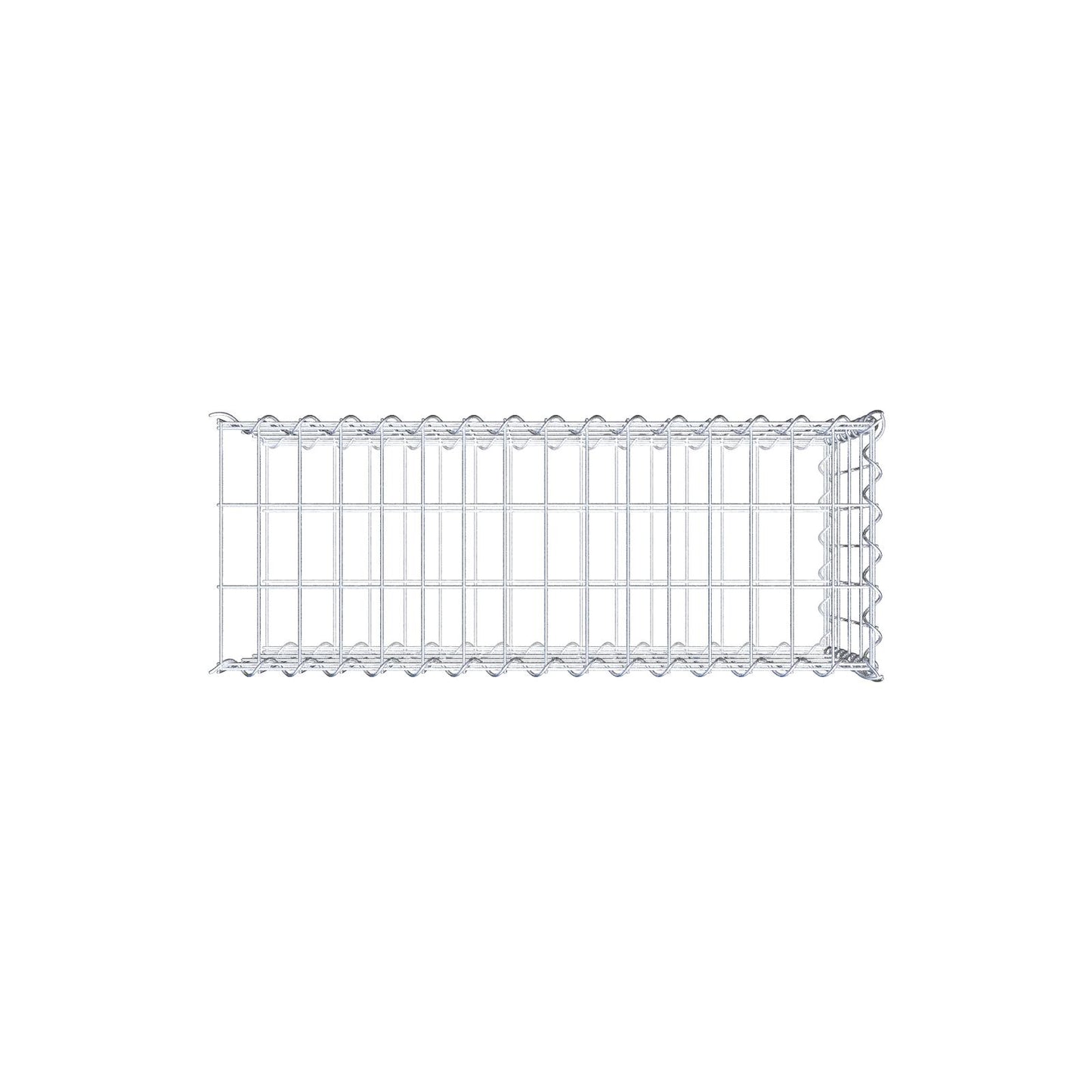Anbaugabione Typ 2 80 cm x 40 cm x 30 cm (L x H x T), Maschenweite 5 cm x 10 cm, Spirale