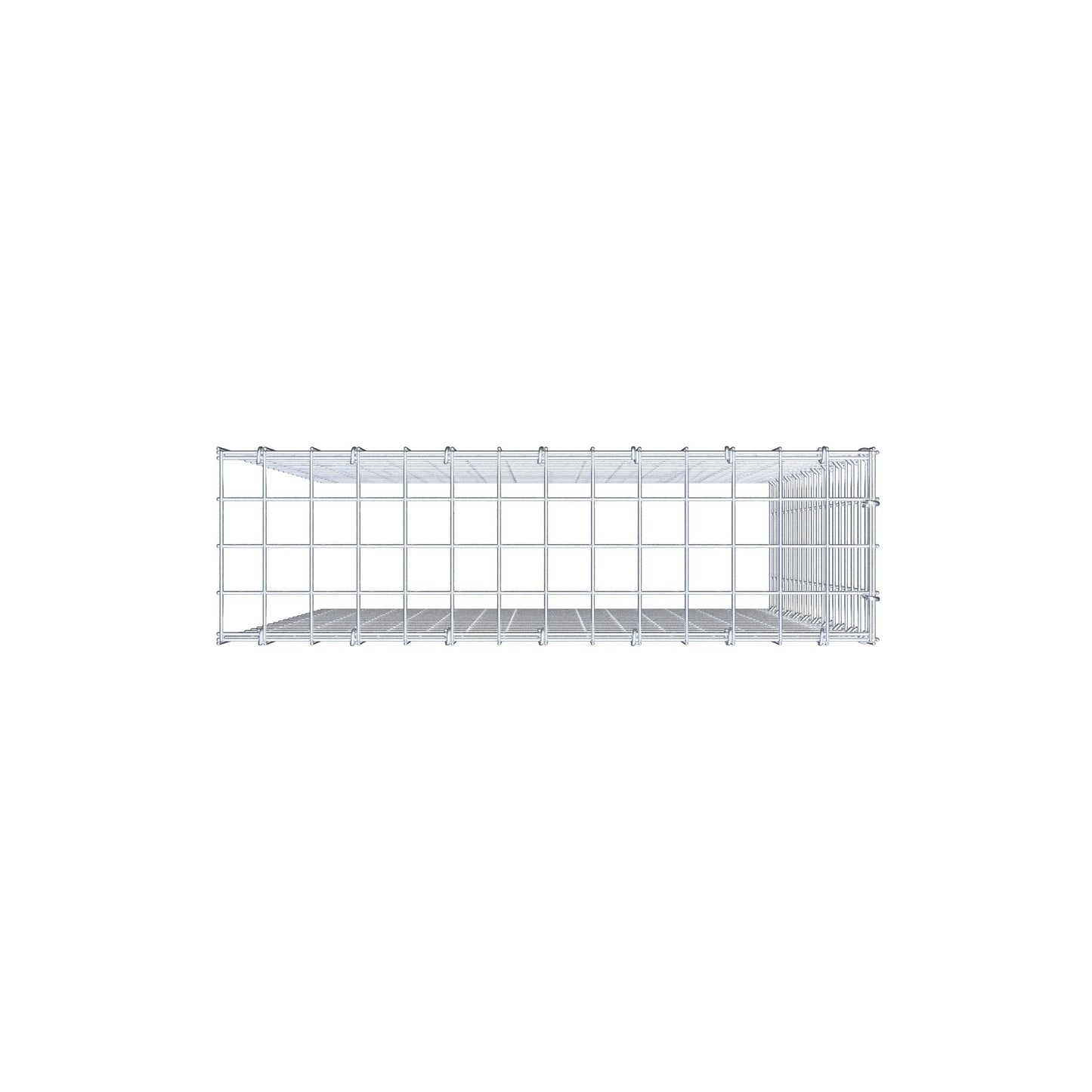 Opzetpaal type 4 100 cm x 70 cm x 20 cm (L x H x D), maaswijdte 5 cm x 5 cm, C-ring