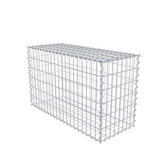 Gabbione 100 cm x 60 cm x 40 cm (L x H x P), maglia 5 cm x 10 cm, spirale