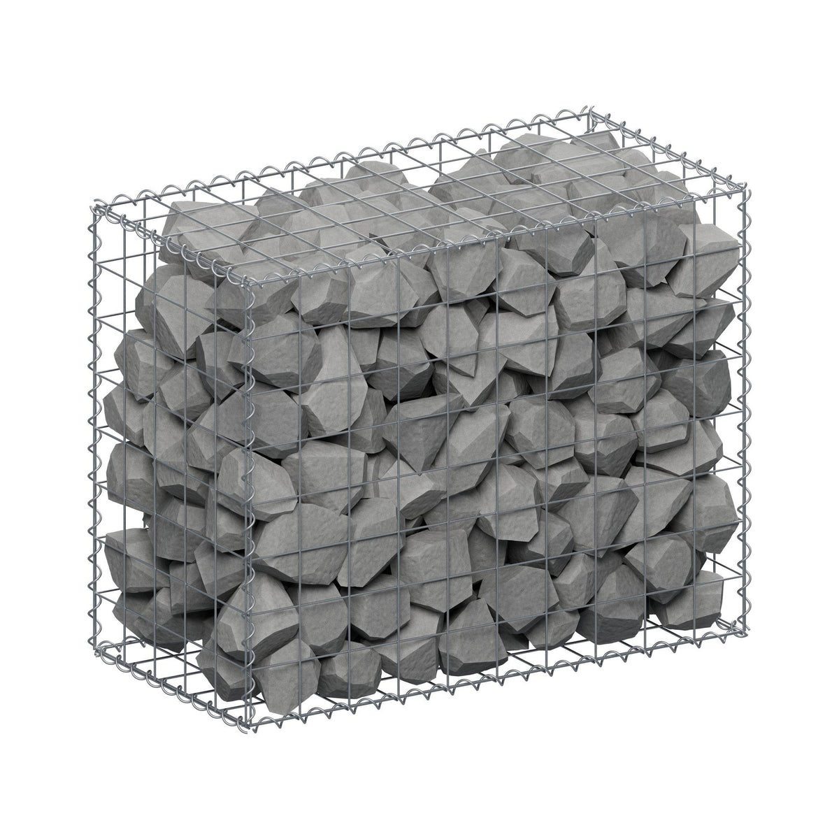 Gabion 100 cm x 80 cm x 50 cm (L x H x D), maskestørrelse 10 cm x 10 cm, spiral