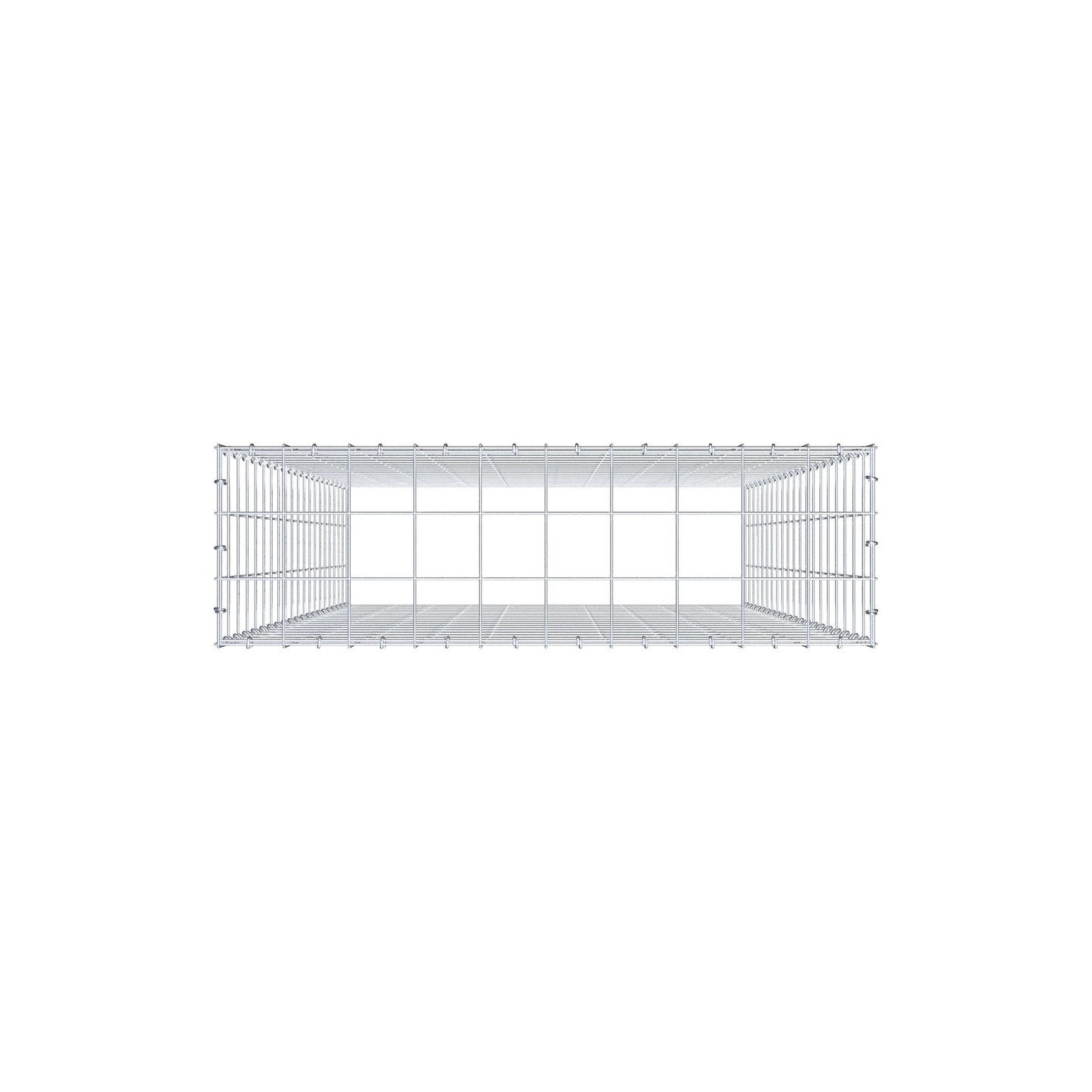 Mounted gabion type 3 200 cm x 100 cm x 30 cm (L x H x D), mesh size 10 cm x 10 cm, C-ring