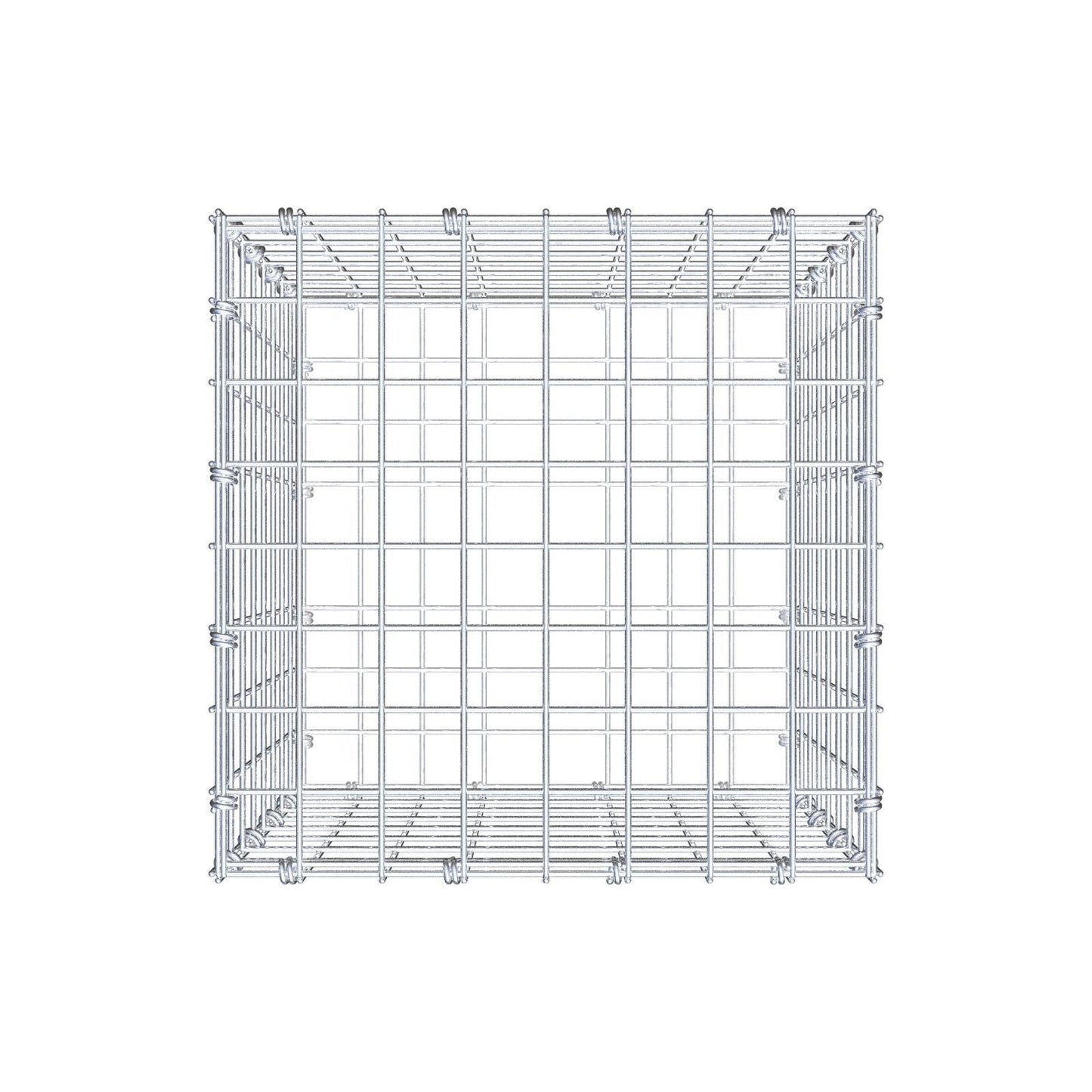 Gabião 40 cm x 40 cm x 40 cm (C x A x P), malhagem 5 x 5 cm, anel espiral
