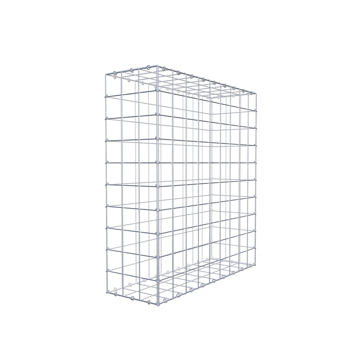 Gabião 100 cm x 90 cm x 30 cm (C x A x P), malhagem 10 cm x 10 cm, anel C