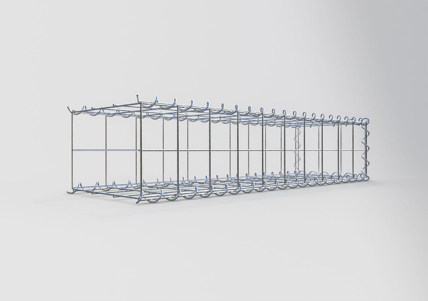 Anbaugabione Typ 2 100 cm x 20 cm x 30 cm (L x H x T), Maschenweite 10 cm x 10 cm, Spirale