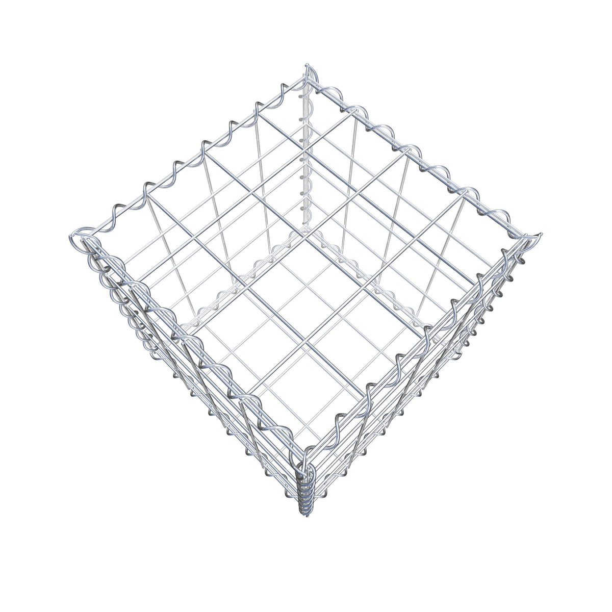 Gabion 40 cm x 40 cm x 40 cm (L x H x D), maskestørrelse 10 cm x 10 cm, spiral
