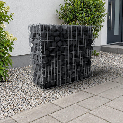 Schanskorf 100 cm x 90 cm x 40 cm (L x H x D), maaswijdte 5 cm x 10 cm, spiraalvormig