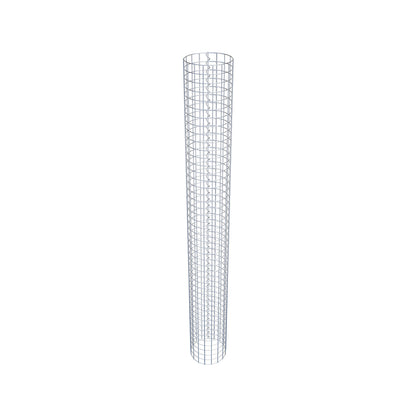 Colonna gabbionata rotonda 27 cm di diametro, 230 cm di altezza, maglia 5 cm x 5 cm