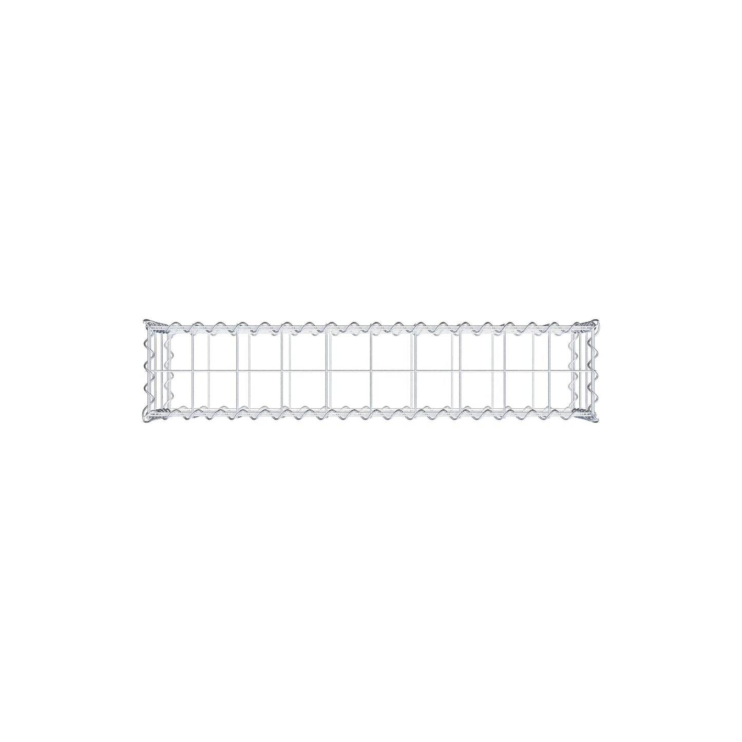 Gabione 100 cm x 30 cm x 20 cm (L x H x T), Maschenweite 10 cm x 10 cm, Spirale