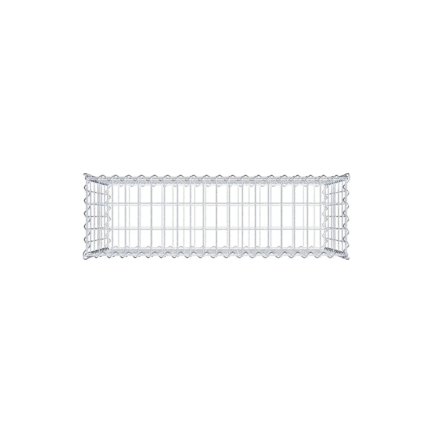 Gabião 100 cm x 60 cm x 30 cm (C x A x P), malhagem 5 cm x 10 cm, espiral