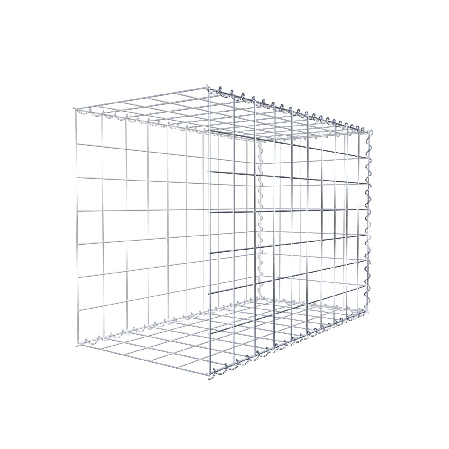 Gabião tipo 2 100 cm x 70 cm x 50 cm (C x A x P), malhagem 10 cm x 10 cm, espiral