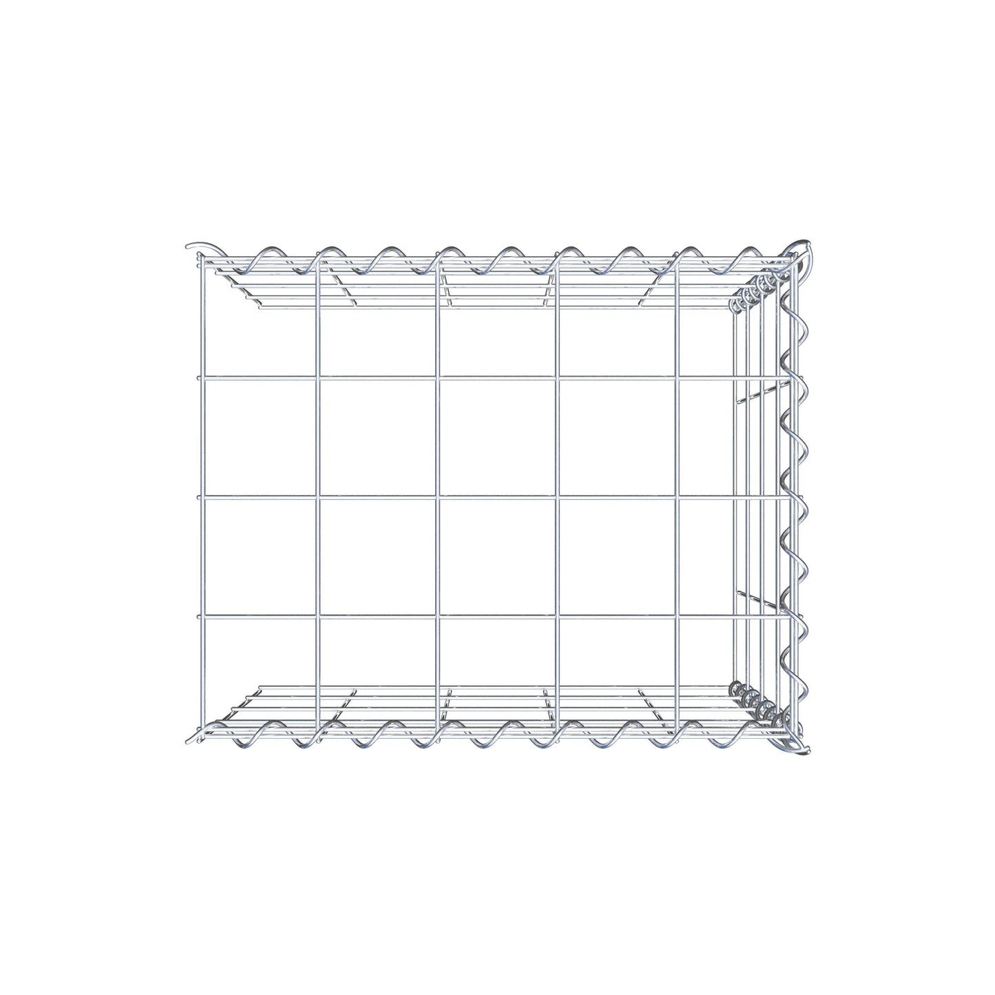 Gabion rapporté type 4 50 cm x 40 cm x 40 cm (L x H x P), mailles 10 cm x 10 cm, spirale