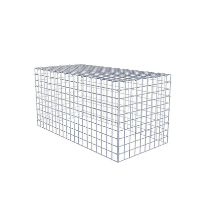 Gabião Tipo 3 100 cm x 50 cm x 50 cm (C x A x P), malhagem 5 cm x 5 cm, anel C