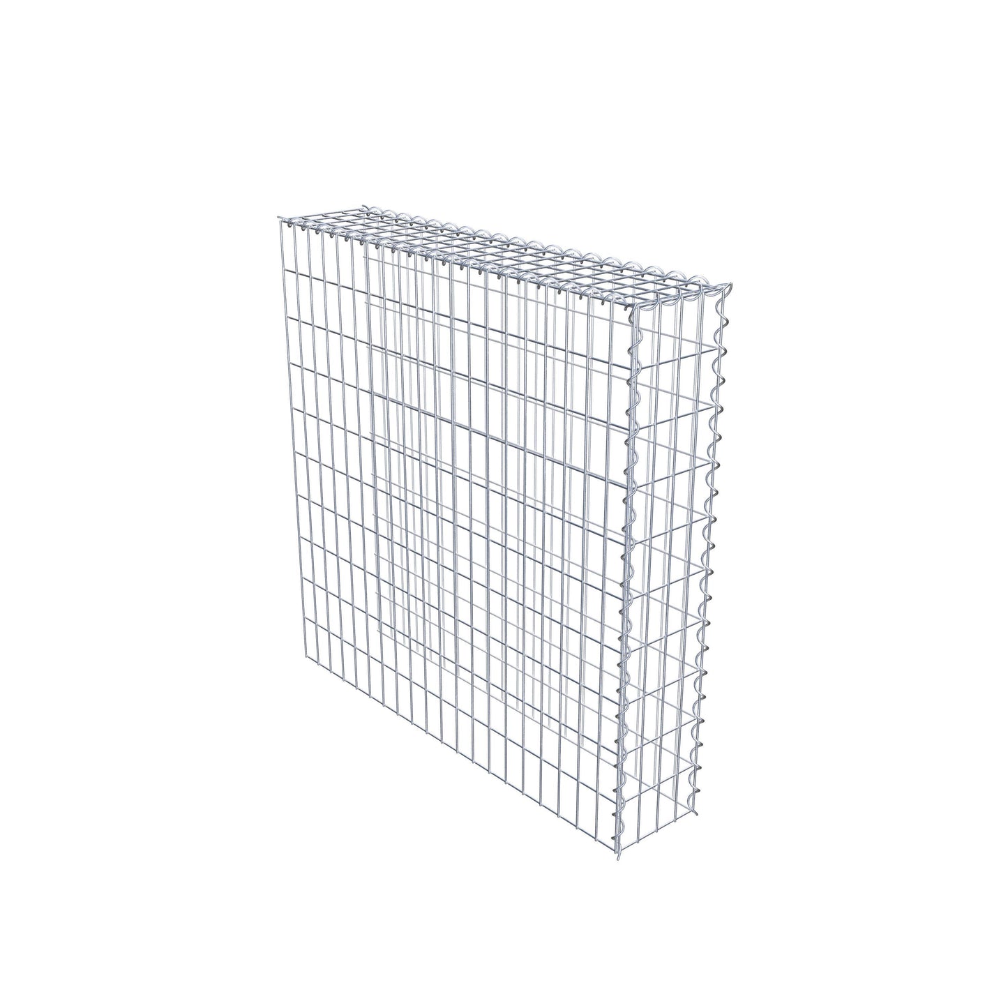 Gabião tipo 4 100 cm x 100 cm x 20 cm (C x A x P), malhagem 5 cm x 10 cm, espiral