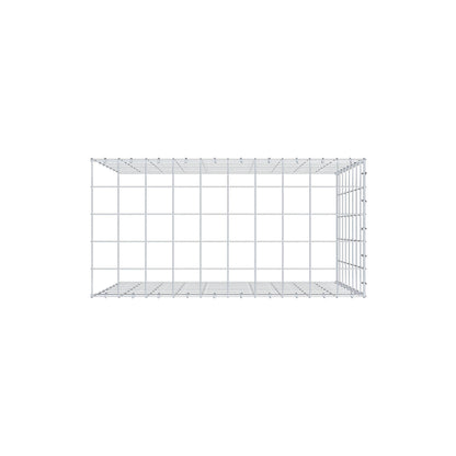 Monteret gabion type 4 100 cm x 80 cm x 50 cm (L x H x D), maskestørrelse 10 cm x 10 cm, C-ring