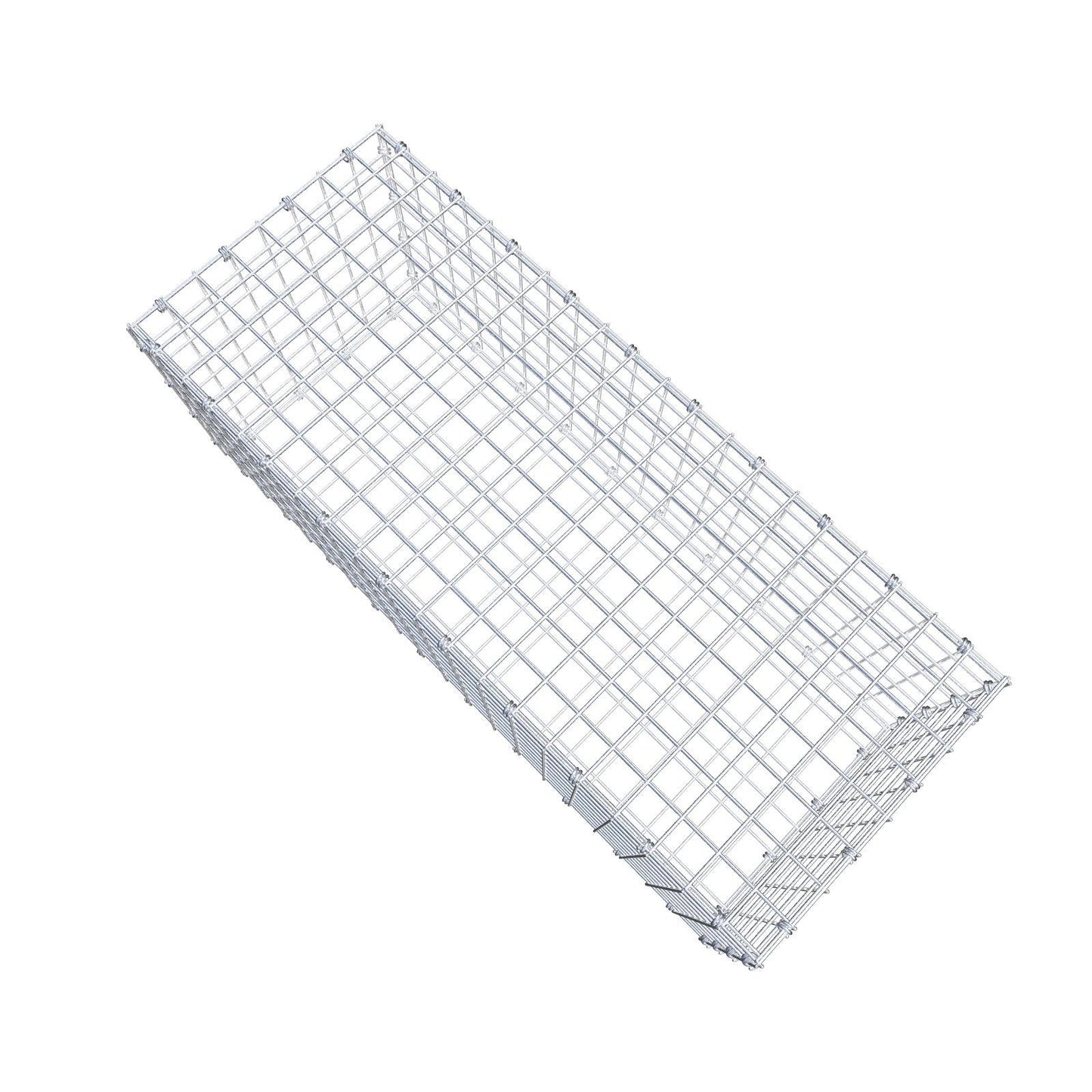 Gabione 100 cm x 40 cm x 40 cm (L x H x T), Maschenweite 5 x 5 cm, Spiralring