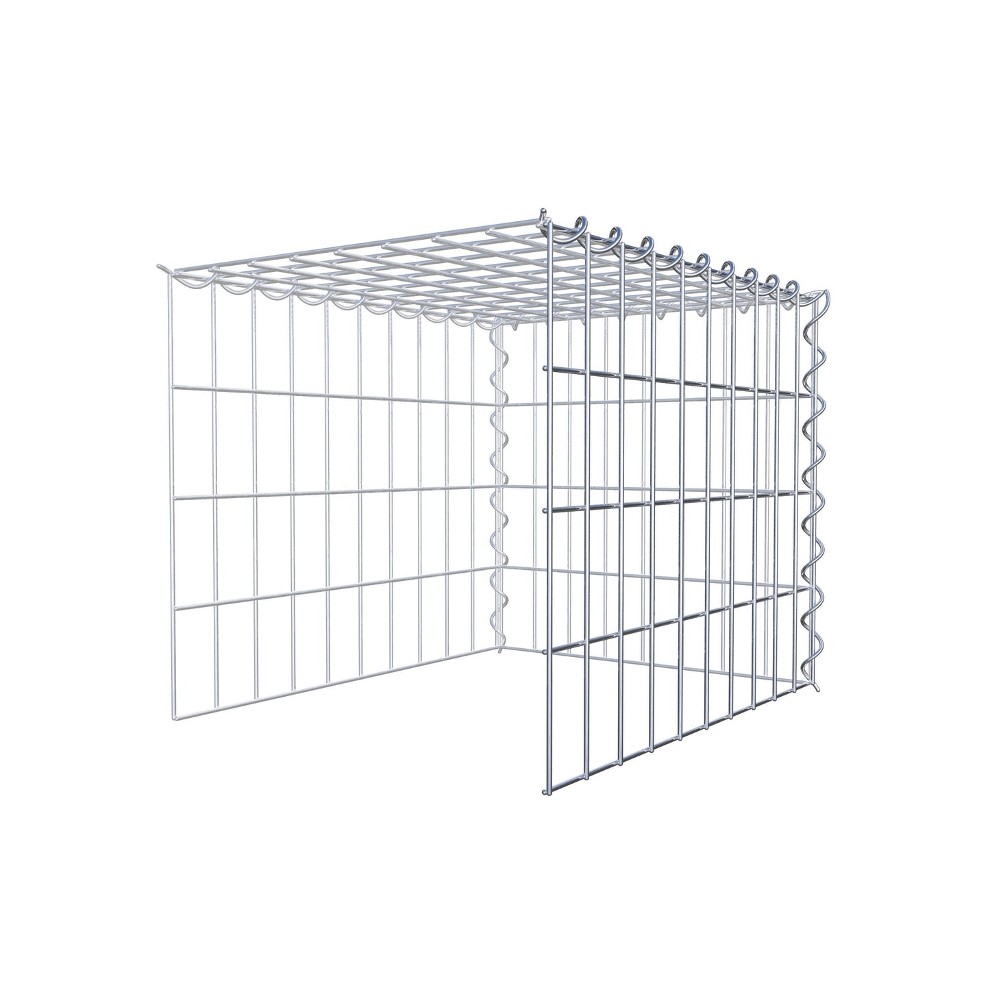 Grown-on gabion type 4 50 cm x 40 cm x 40 cm (L x H x D), mesh size 5 cm x 10 cm, spiral