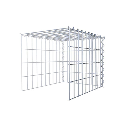 Grown-on gabion type 4 50 cm x 40 cm x 40 cm (L x H x D), mesh size 5 cm x 10 cm, spiral