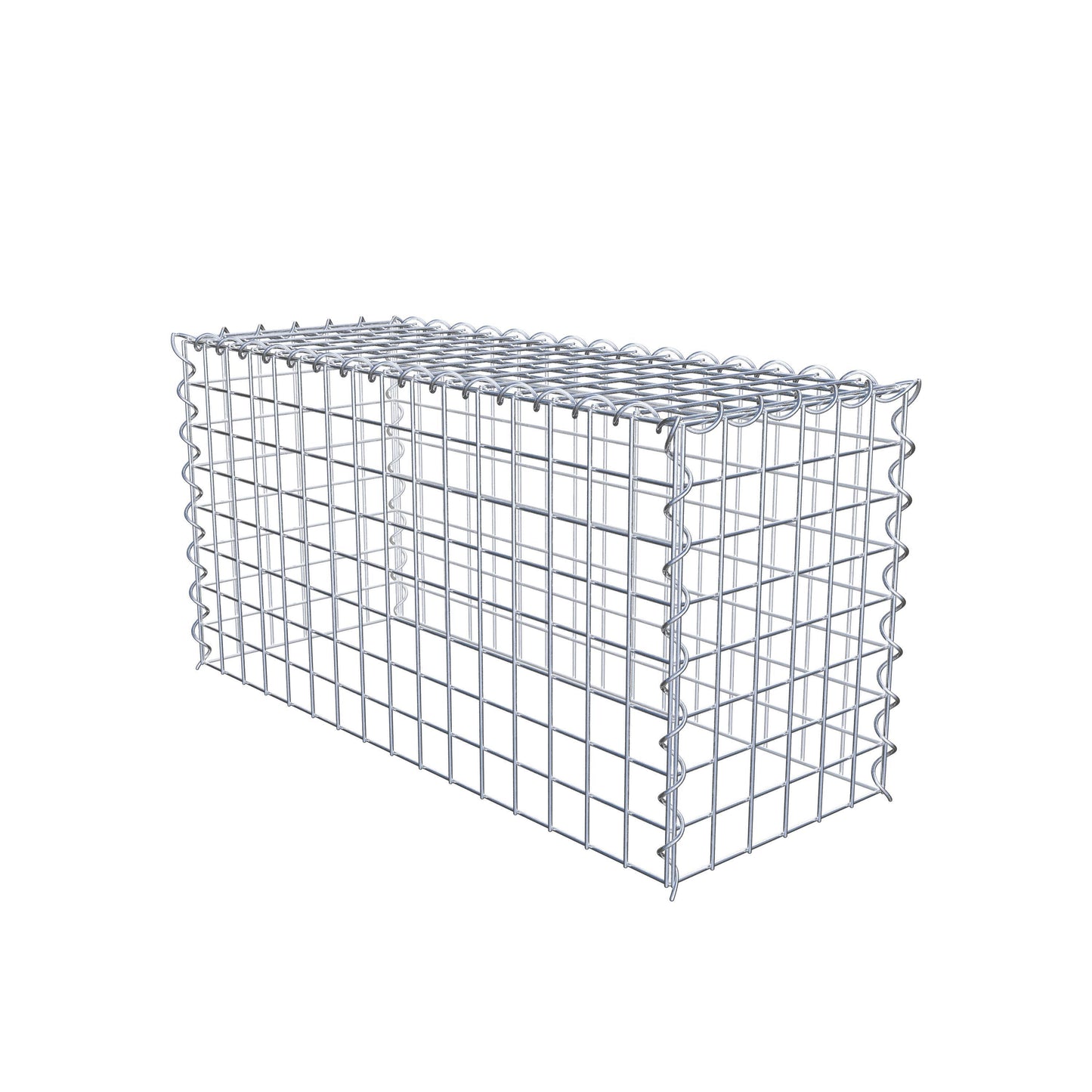 Gabbione aggiuntivo tipo 3 80 cm x 40 cm x 30 cm (L x H x P), dimensione maglia 5 cm x 5 cm, a spirale