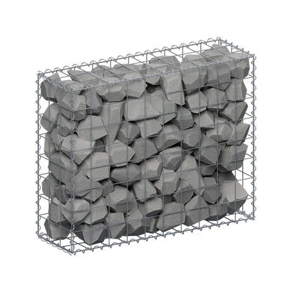 Gabione 100 cm x 80 cm x 30 cm (L x H x T), Maschenweite 10 cm x 10 cm, Spirale