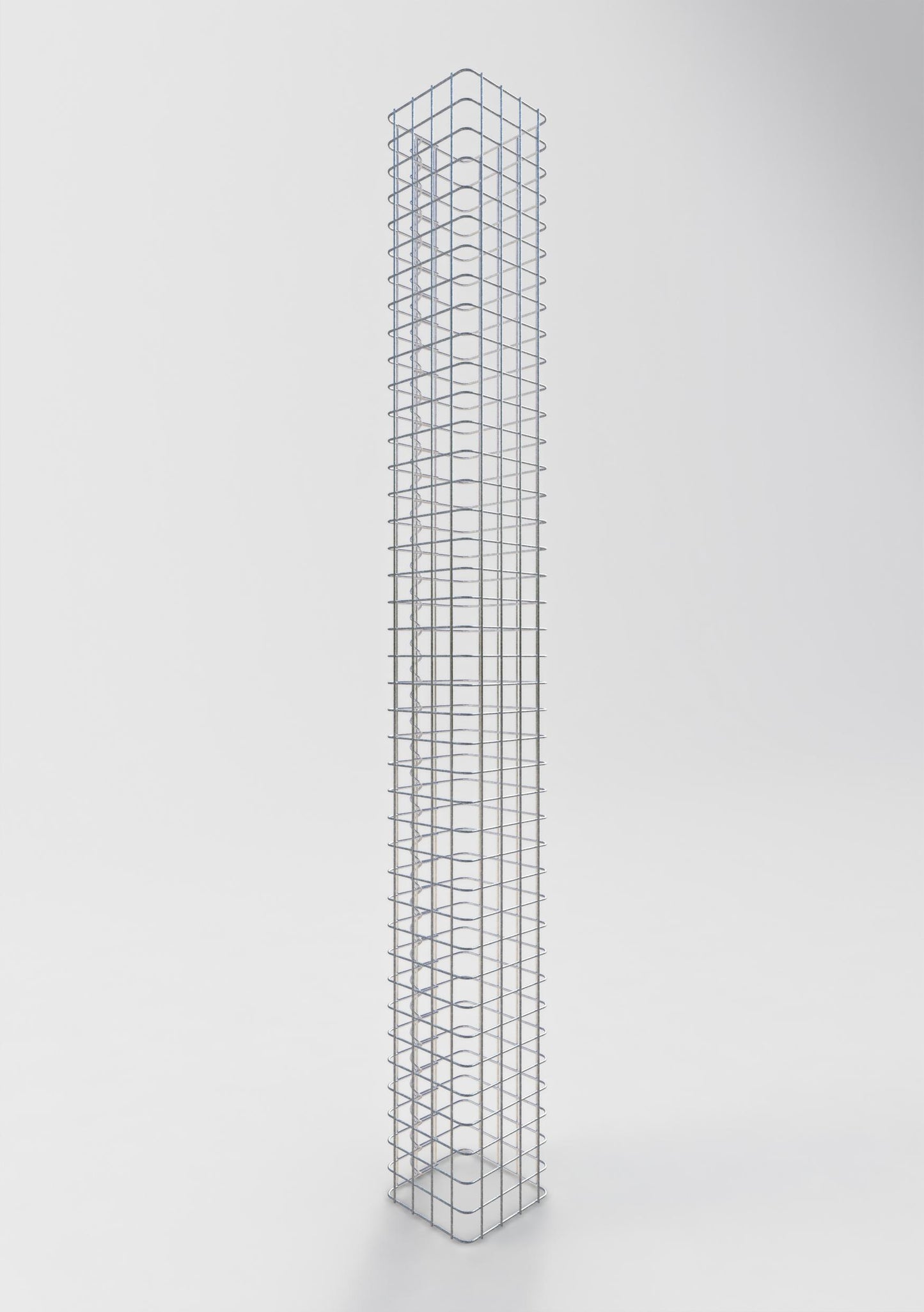 Colonne de gabion carrée 22 cm x 22 cm, hauteur 200 cm, MW 5 cm x 5 cm