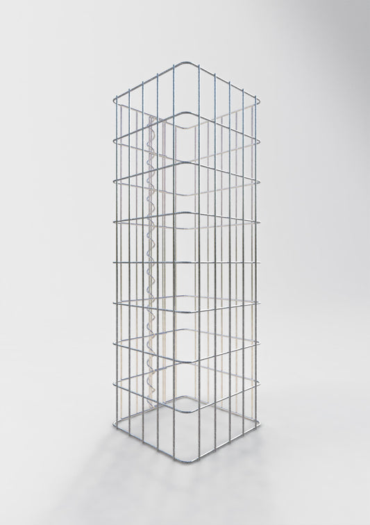 Gabionpelare fyrkant 27 cm x 27 cm, 80 cm hög, MW 5 cm x 10 cm