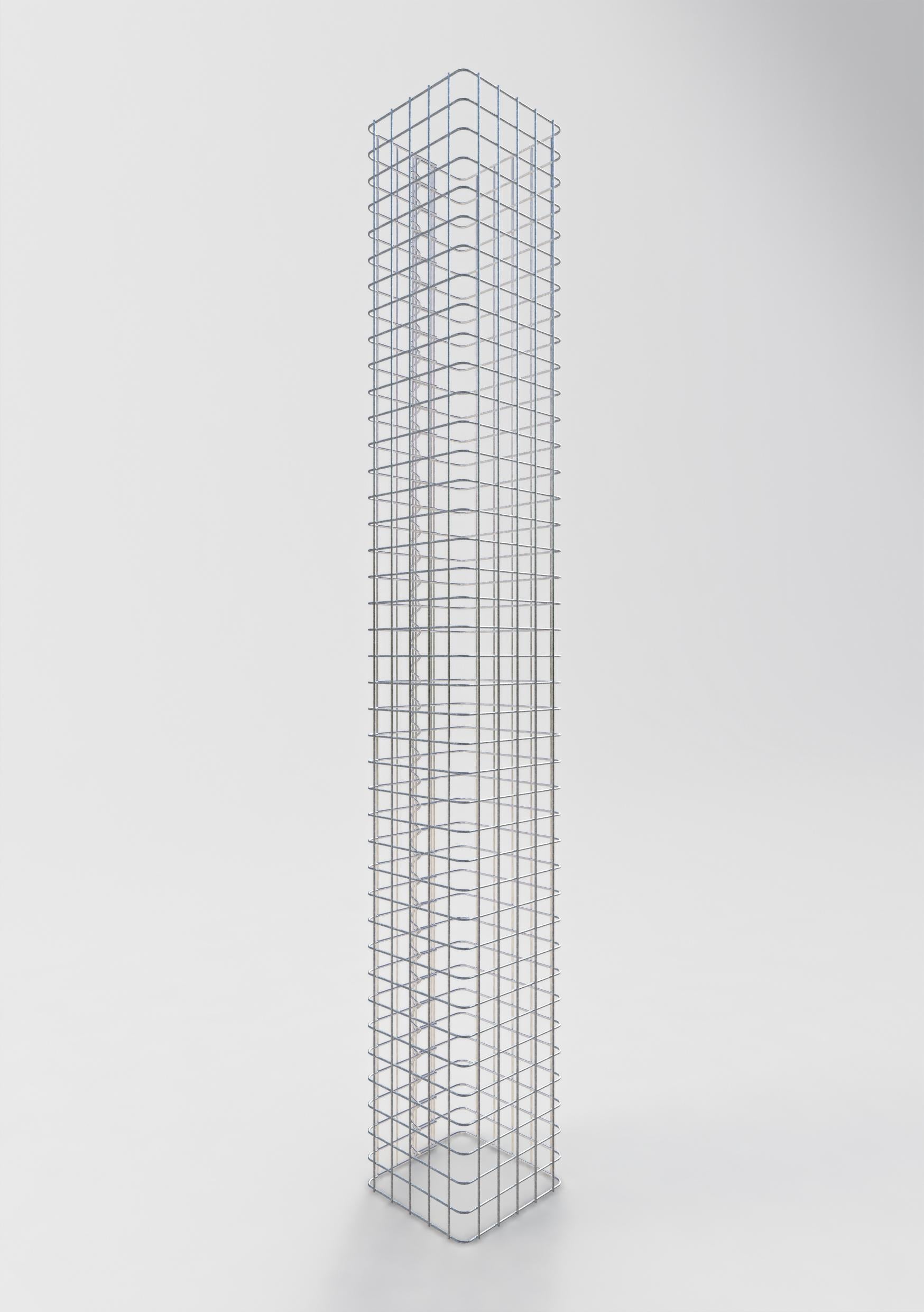 Colonna di gabbioni angolare 27 cm x 27 cm, altezza 200 cm, MW 5 cm x 5 cm