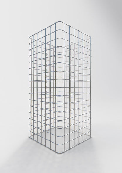 Gabionensäule eckig 37  cm x 37  cm, 80 cm Höhe, MW 5 cm x 5 cm