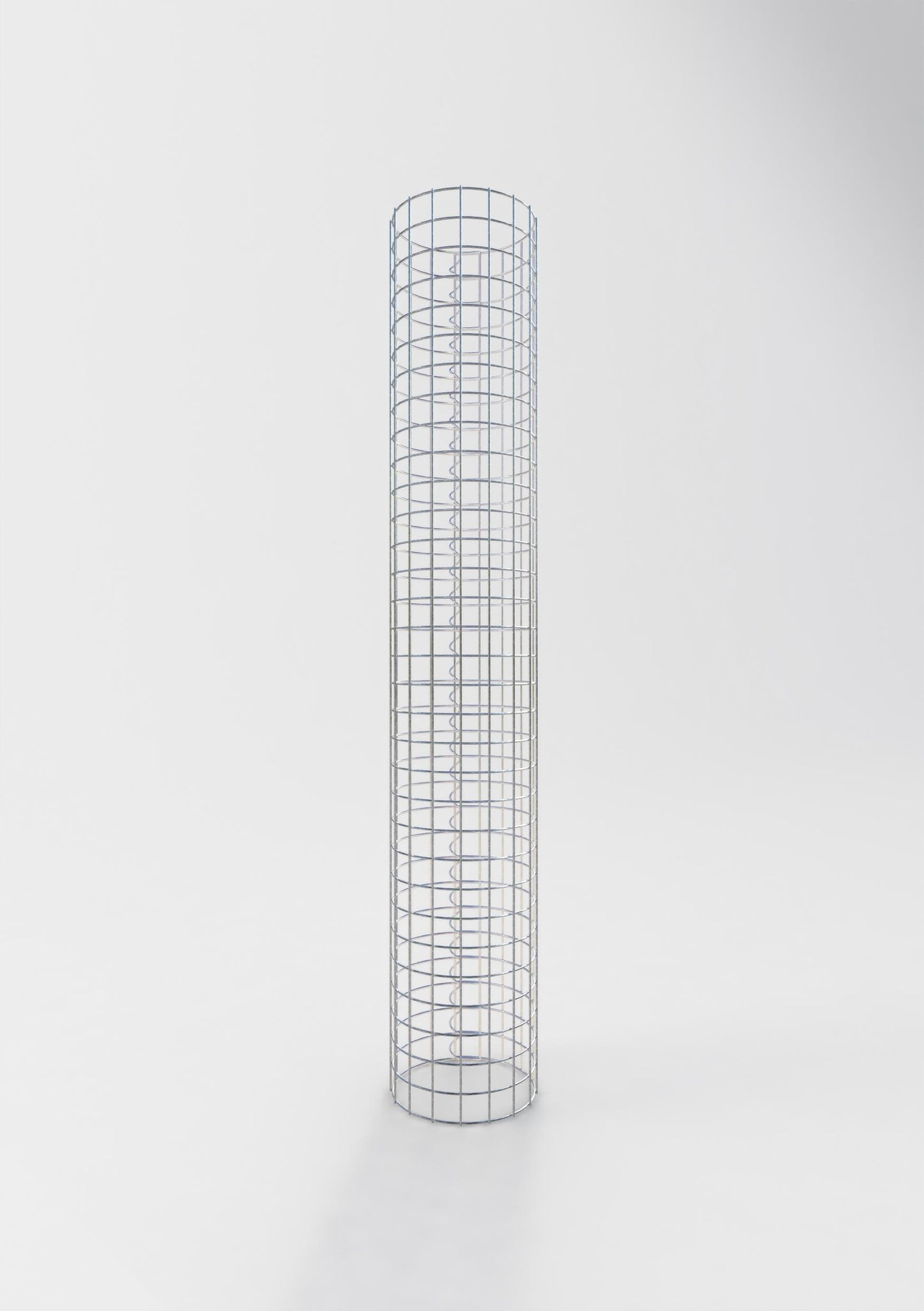 Columna de gaviones redonda 27 cm de diámetro, 160 cm de altura, malla 5 cm x 5 cm
