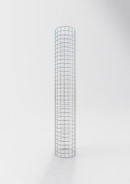 Columna de gaviones redonda 27 cm de diámetro, 160 cm de altura, malla 5 cm x 5 cm