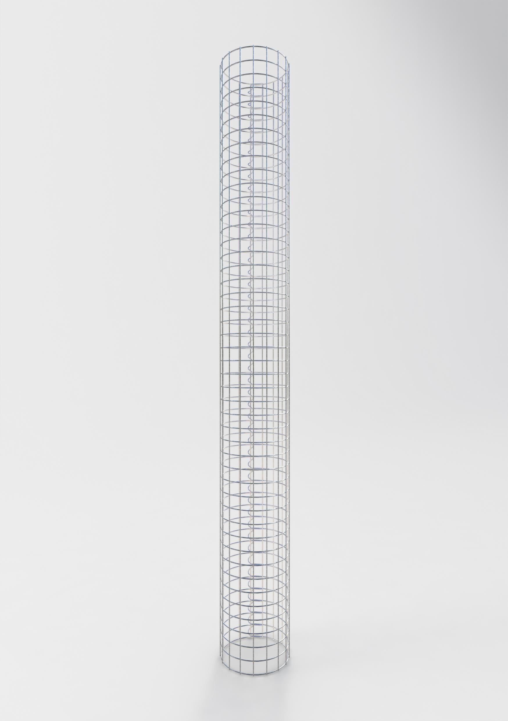 Gabionensäule rund 27  cm Durchmesser, 230  cm Höhe, Maschenweite 5 cm x 5 cm