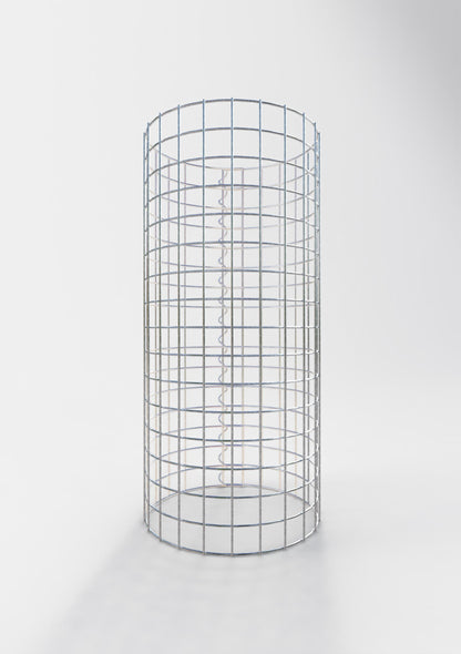Gabion column around 37 cm diameter, 80 cm height, mesh size 5 cm x 5 cm