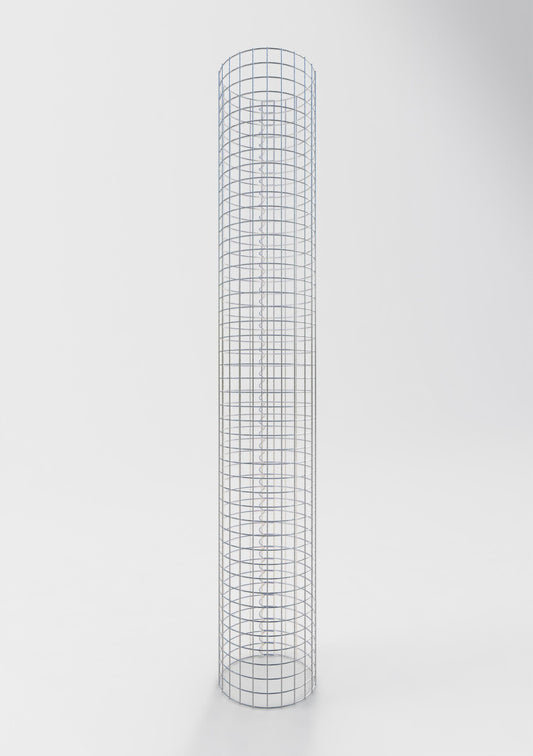 Columna de gaviones redonda 37 cm de diámetro, 230 cm de altura, malla 5 cm x 5 cm